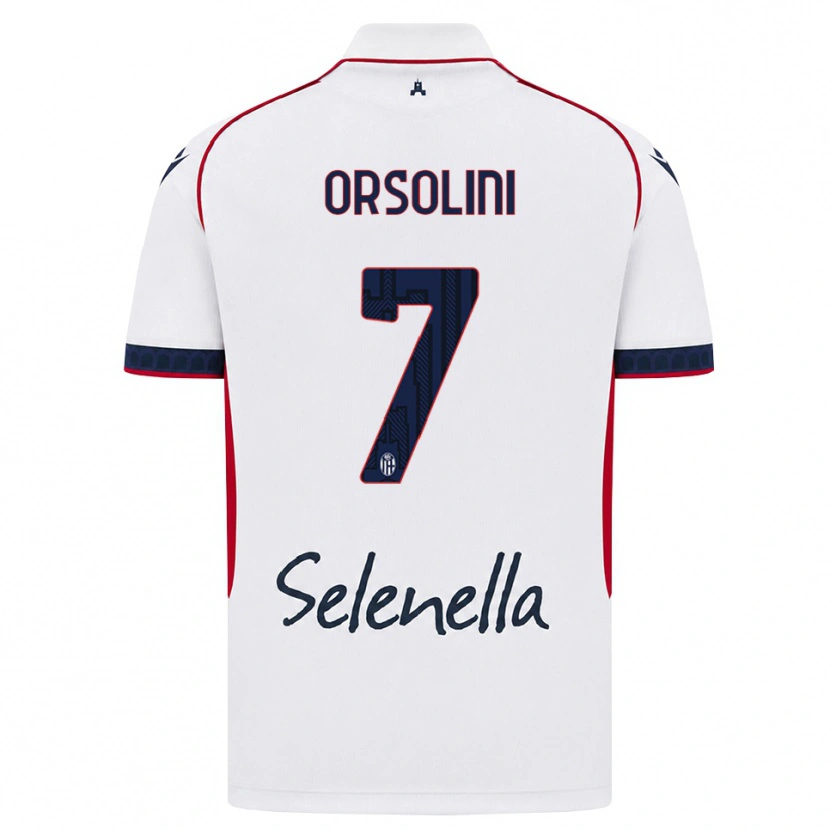 Danxen Damen Riccardo Orsolini #7 Weiß Rot Königsblau Auswärtstrikot Trikot 2026/27 T-Shirt Österreich