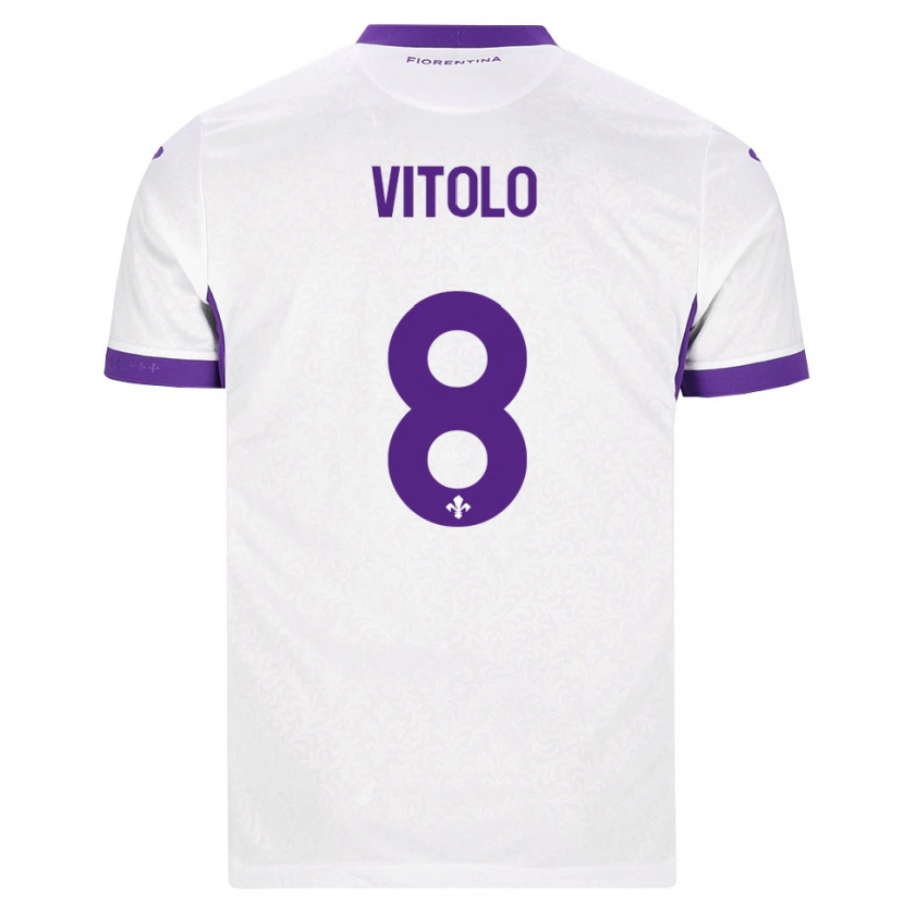 Danxen Damen Federico Vitolo #8 Weiß Lila Auswärtstrikot Trikot 2026/27 T-Shirt Österreich