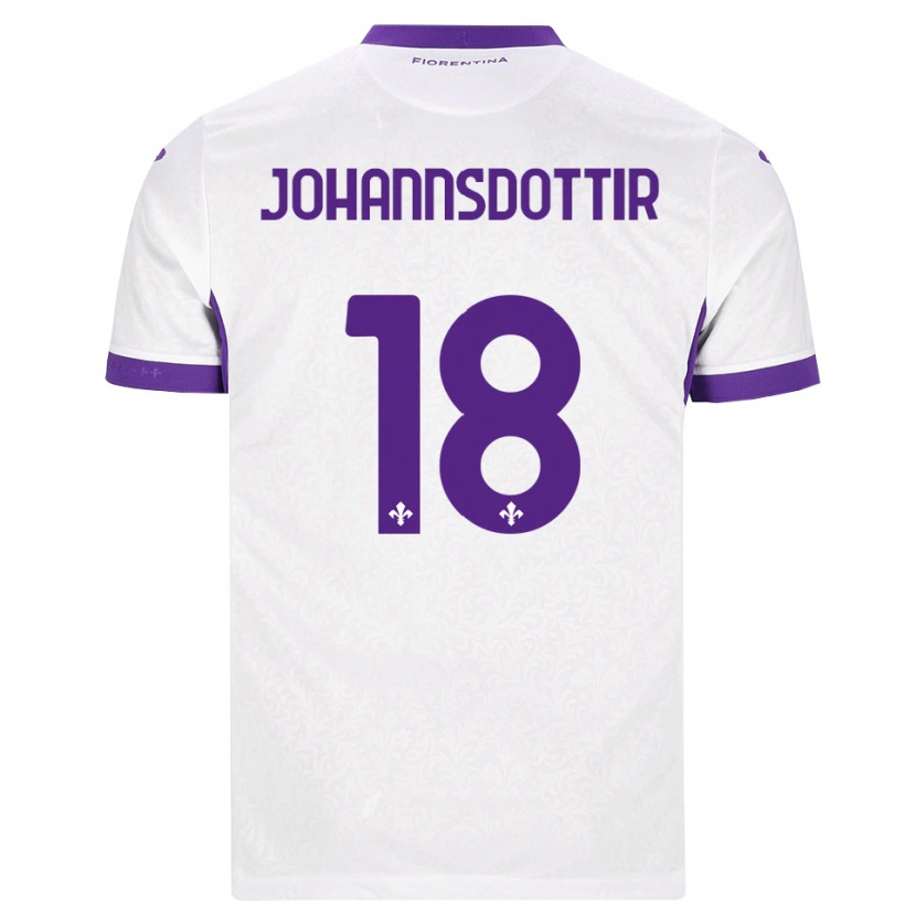Danxen Damen Alexandra Johannsdottir #18 Weiß Lila Auswärtstrikot Trikot 2026/27 T-Shirt Österreich