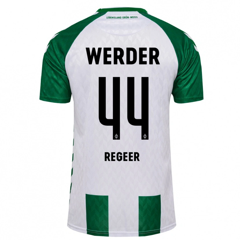 Danxen Kinder Youri Regeer #44 Grün Weiß Heimtrikot Trikot 2026/27 T-Shirt Österreich