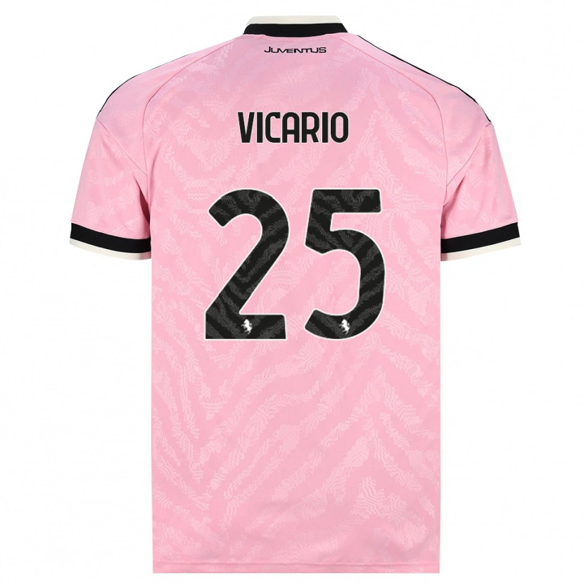 Danxen Kinder Guglielmo Vicario #25 Pink Schwarz Auswärtstrikot Trikot 2026/27 T-Shirt Österreich