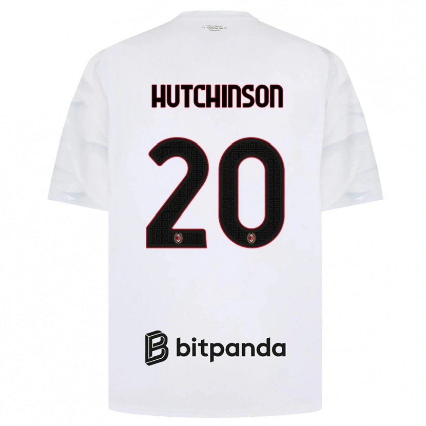 Danxen Kinder Omari Hutchinson #20 Weiß Rot Schwarz Auswärtstrikot Trikot 2026/27 T-Shirt Österreich