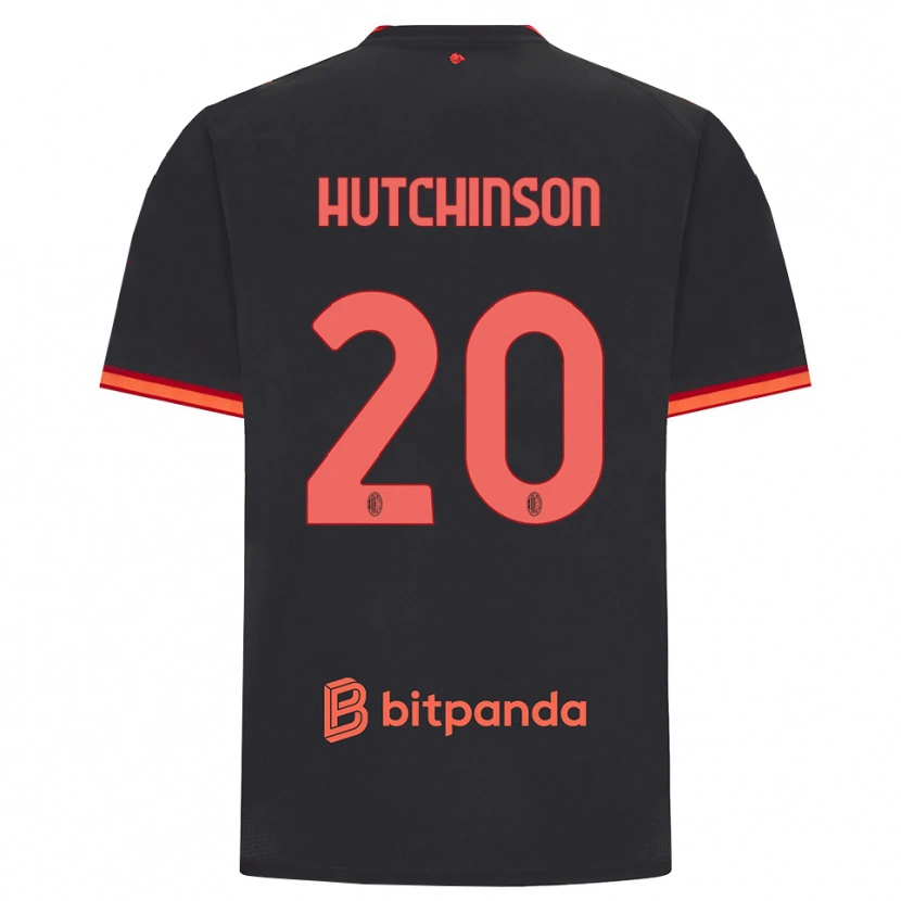 Danxen Kinder Omari Hutchinson #20 Schwarz Rot Ausweichtrikot Trikot 2026/27 T-Shirt Österreich