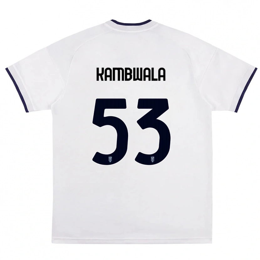 Danxen Kinder Willy Kambwala #53 Weiß Rot Königsblau Auswärtstrikot Trikot 2026/27 T-Shirt Österreich
