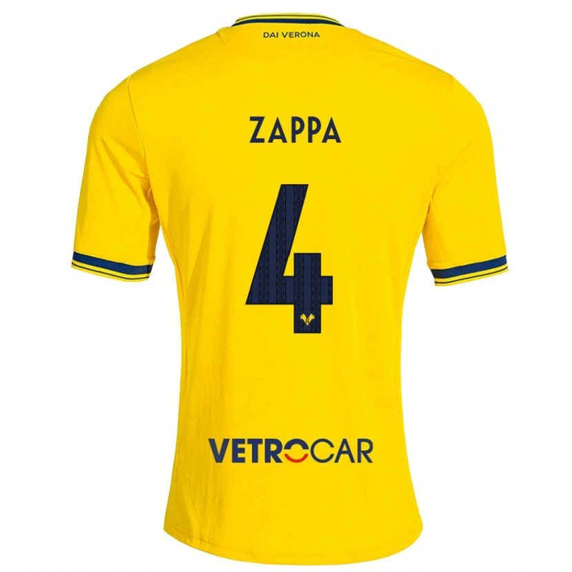 Danxen Kinder Gabriele Zappa #4 Gelb Rot Auswärtstrikot Trikot 2026/27 T-Shirt Österreich