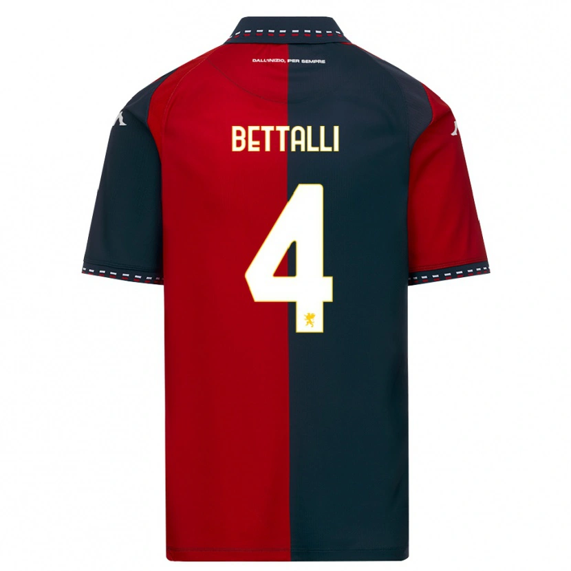 Danxen Kinder Giorgia Bettalli #4 Rot Schwarz Weiß Heimtrikot Trikot 2026/27 T-Shirt Österreich
