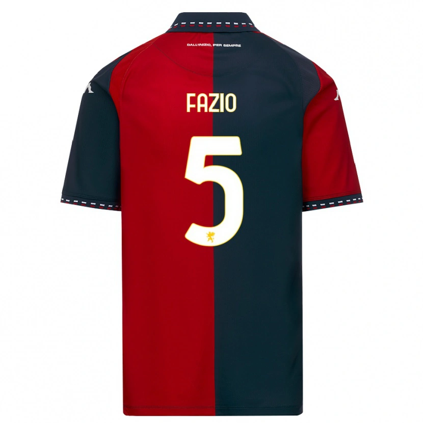 Danxen Kinder Lorenzo Fazio #5 Rot Schwarz Weiß Heimtrikot Trikot 2026/27 T-Shirt Österreich
