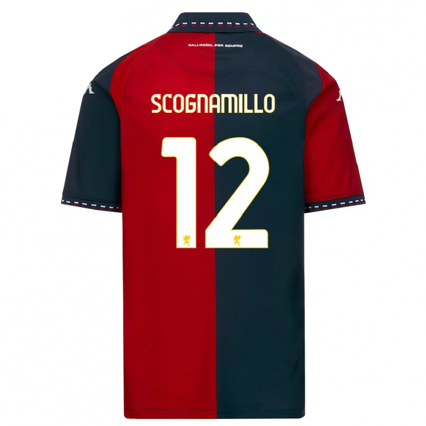 Danxen Kinder Andrea Scognamillo #12 Rot Schwarz Weiß Heimtrikot Trikot 2026/27 T-Shirt Österreich