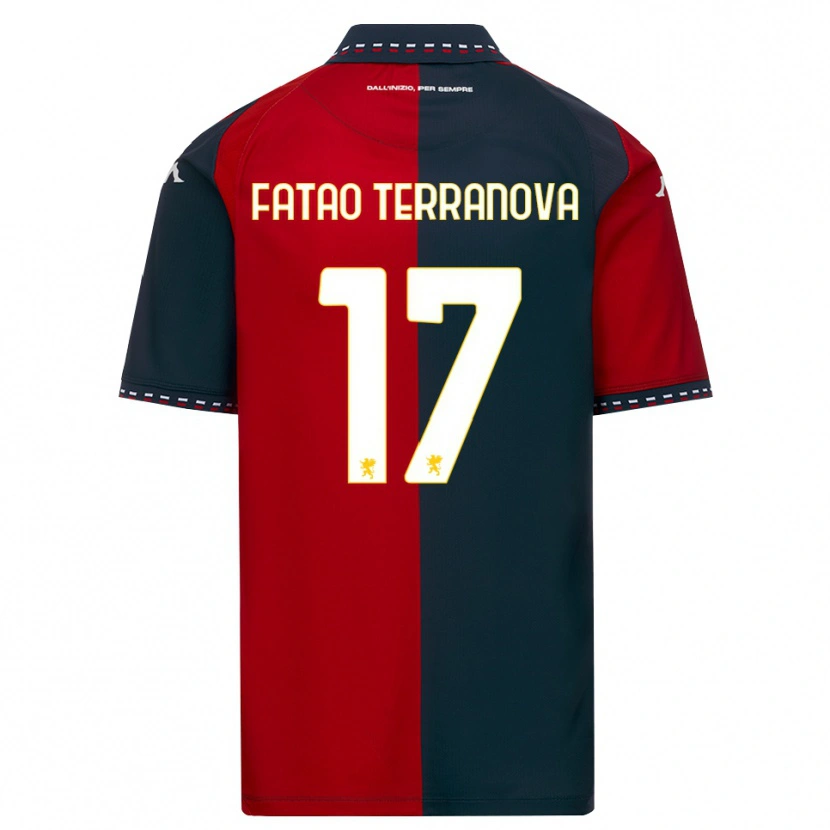 Danxen Kinder Emanuele Fatao Terranova #17 Rot Schwarz Weiß Heimtrikot Trikot 2026/27 T-Shirt Österreich