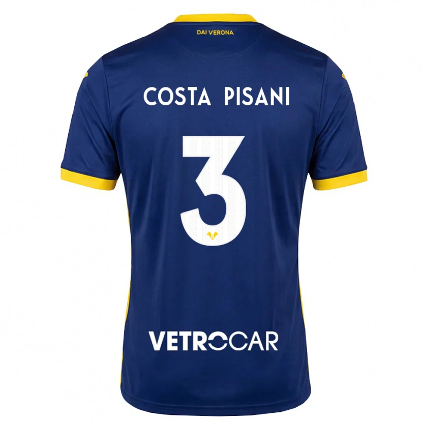 Danxen Kinder Davide Costa Pisani #3 Königsblau Gelb Weiß Heimtrikot Trikot 2026/27 T-Shirt Österreich