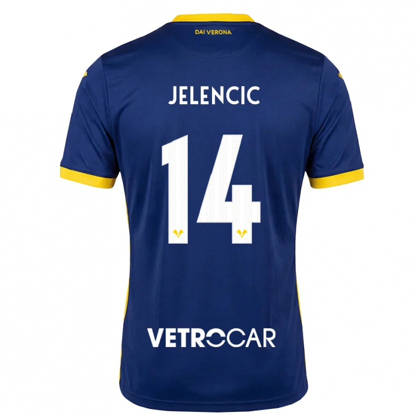 Danxen Kinder Ana Jelencic #14 Königsblau Gelb Weiß Heimtrikot Trikot 2026/27 T-Shirt Österreich