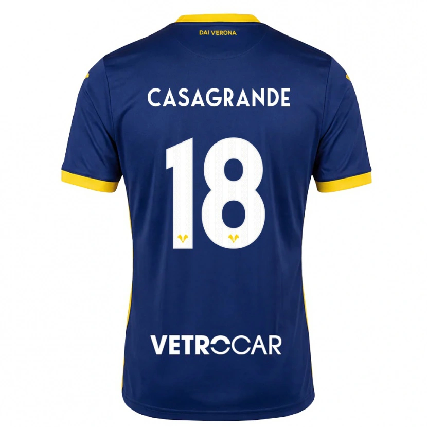 Danxen Kinder Davide Casagrande #18 Königsblau Gelb Weiß Heimtrikot Trikot 2026/27 T-Shirt Österreich