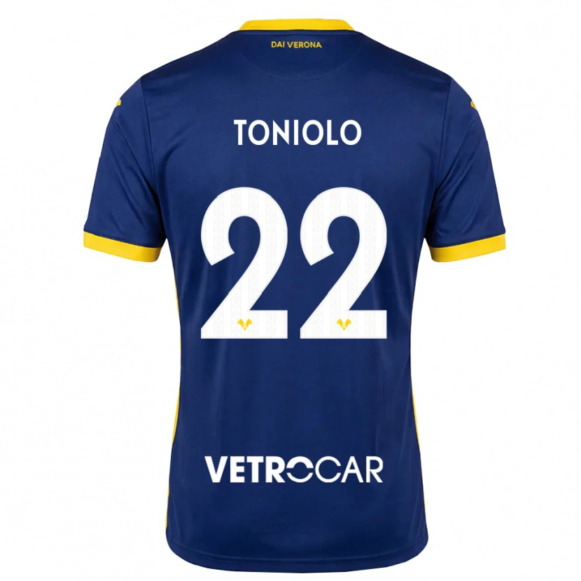 Danxen Kinder Giacomo Toniolo #22 Königsblau Gelb Weiß Heimtrikot Trikot 2026/27 T-Shirt Österreich