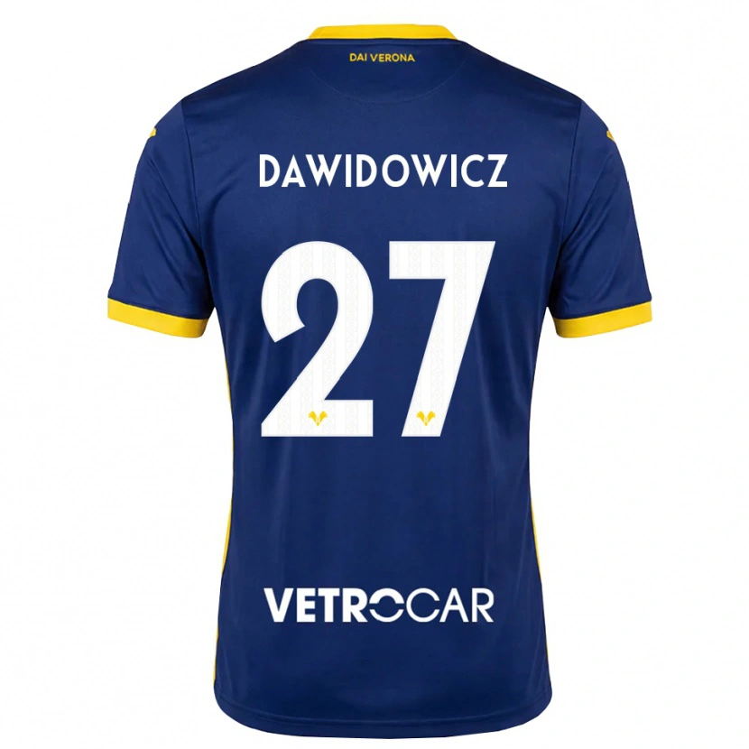 Danxen Kinder Pawel Dawidowicz #27 Königsblau Gelb Weiß Heimtrikot Trikot 2026/27 T-Shirt Österreich
