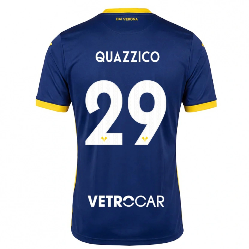 Danxen Kinder Francesca Quazzico #29 Königsblau Gelb Weiß Heimtrikot Trikot 2026/27 T-Shirt Österreich