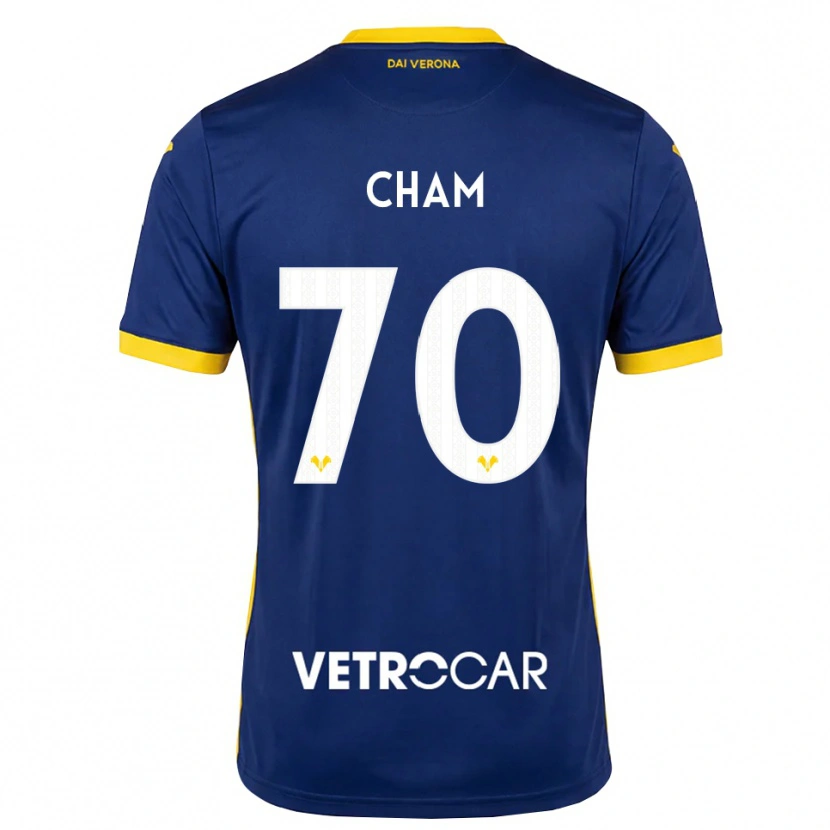 Danxen Kinder Fallou Cham #70 Königsblau Gelb Weiß Heimtrikot Trikot 2026/27 T-Shirt Österreich