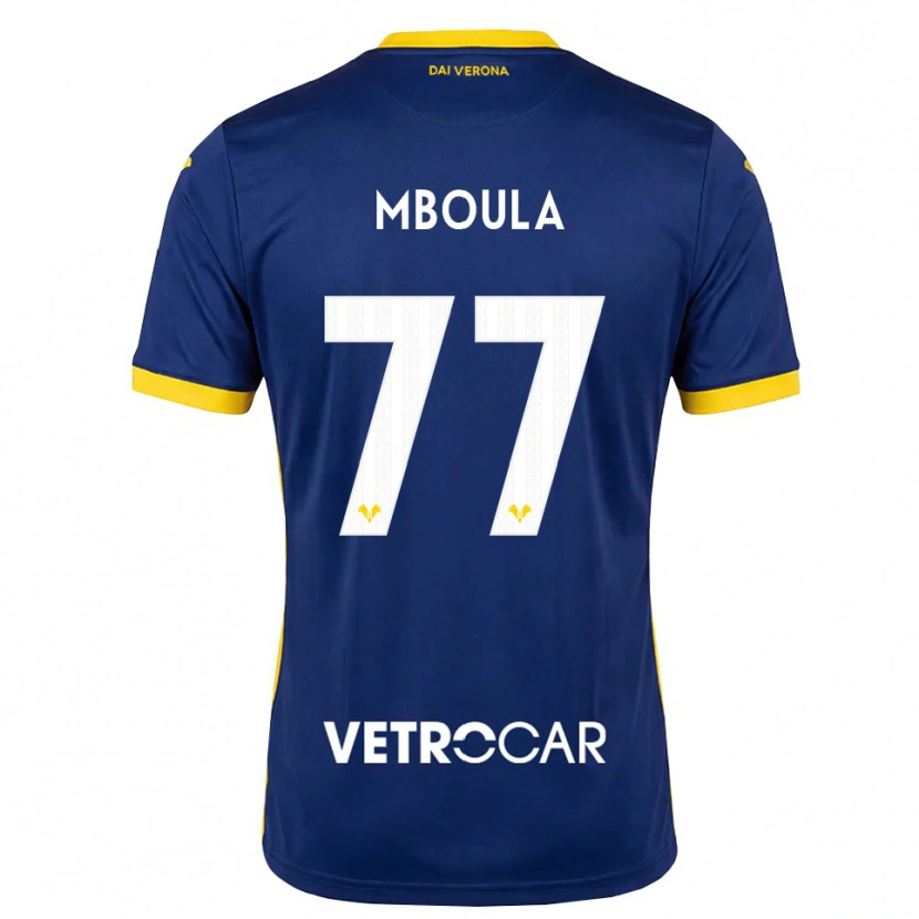 Danxen Kinder Jordi Mboula #77 Königsblau Gelb Weiß Heimtrikot Trikot 2026/27 T-Shirt Österreich