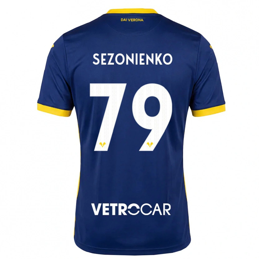 Danxen Kinder Kacper Sezonienko #79 Königsblau Gelb Weiß Heimtrikot Trikot 2026/27 T-Shirt Österreich