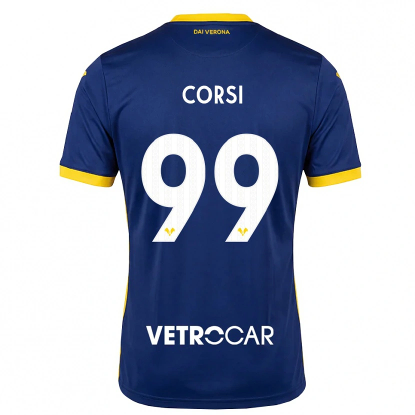 Danxen Kinder Sara Corsi #99 Königsblau Gelb Weiß Heimtrikot Trikot 2026/27 T-Shirt Österreich