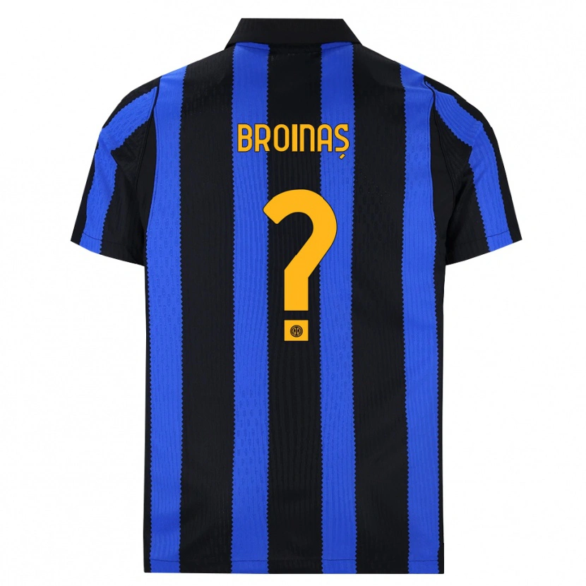 Danxen Kinder Șerban Broinaș #0 Schwarz Blau Gelb Heimtrikot Trikot 2026/27 T-Shirt Österreich