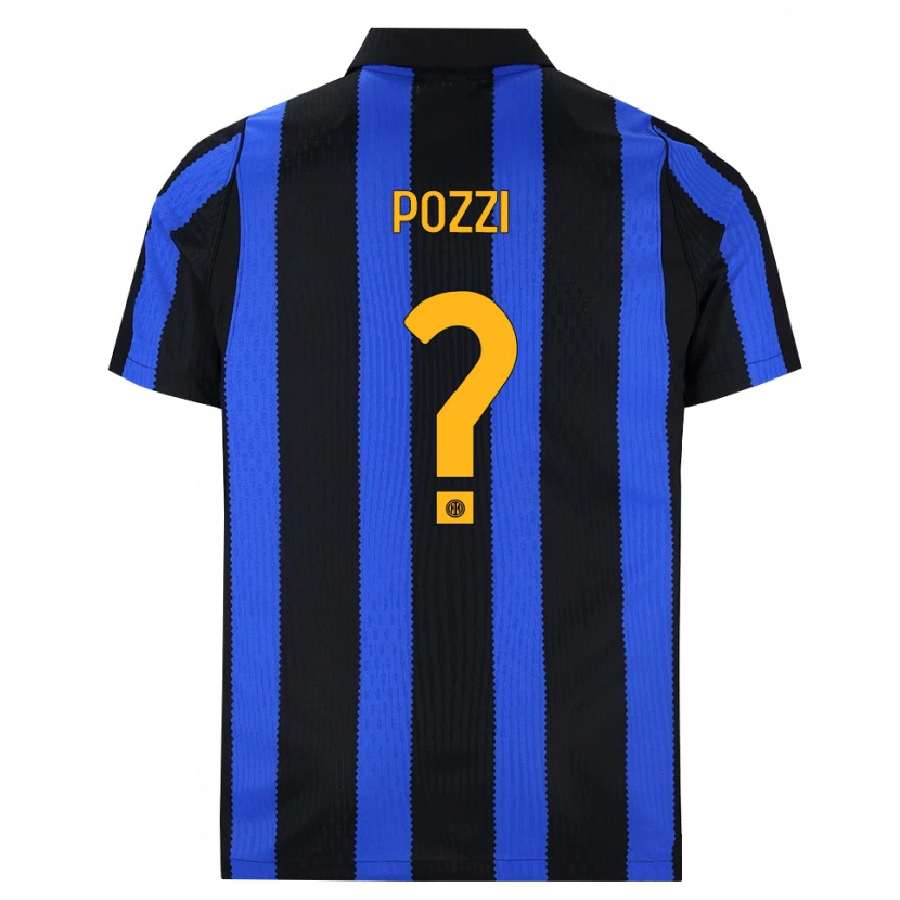 Danxen Kinder Andrea Pozzi #0 Schwarz Blau Gelb Heimtrikot Trikot 2026/27 T-Shirt Österreich