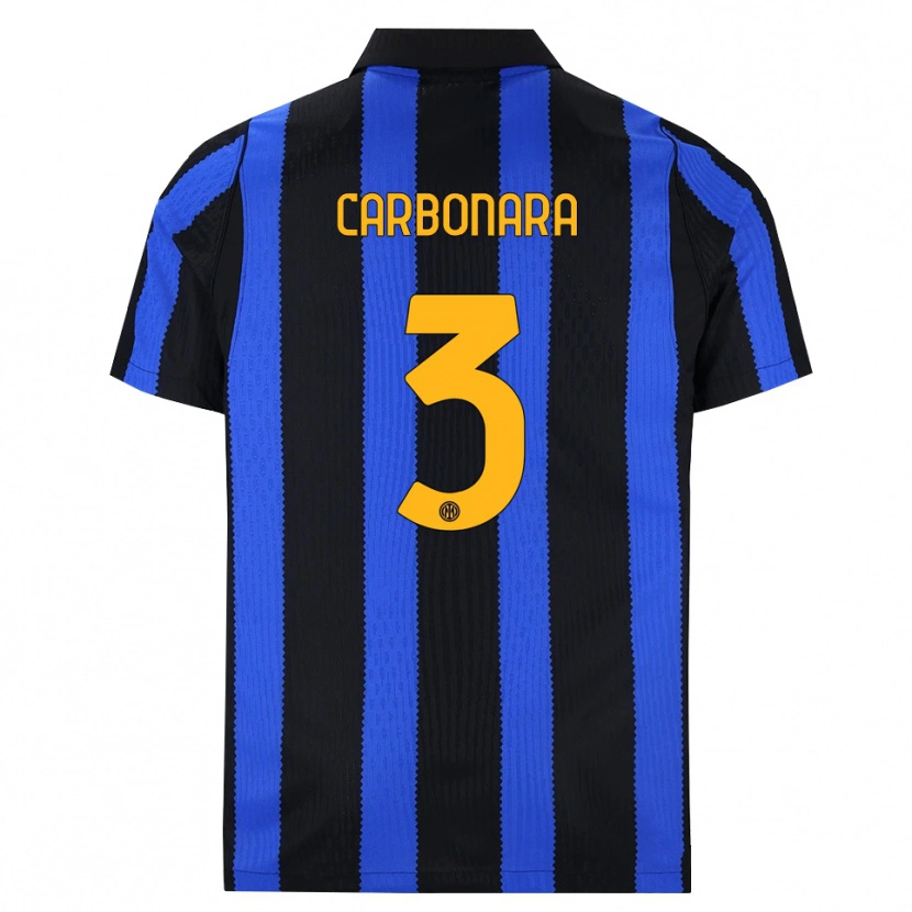 Danxen Kinder Matteo Carbonara #3 Schwarz Blau Gelb Heimtrikot Trikot 2026/27 T-Shirt Österreich