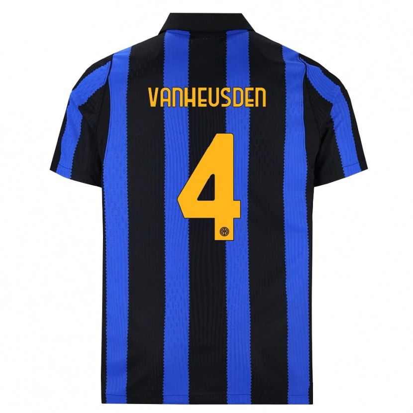 Danxen Kinder Zinho Vanheusden #4 Schwarz Blau Gelb Heimtrikot Trikot 2026/27 T-Shirt Österreich