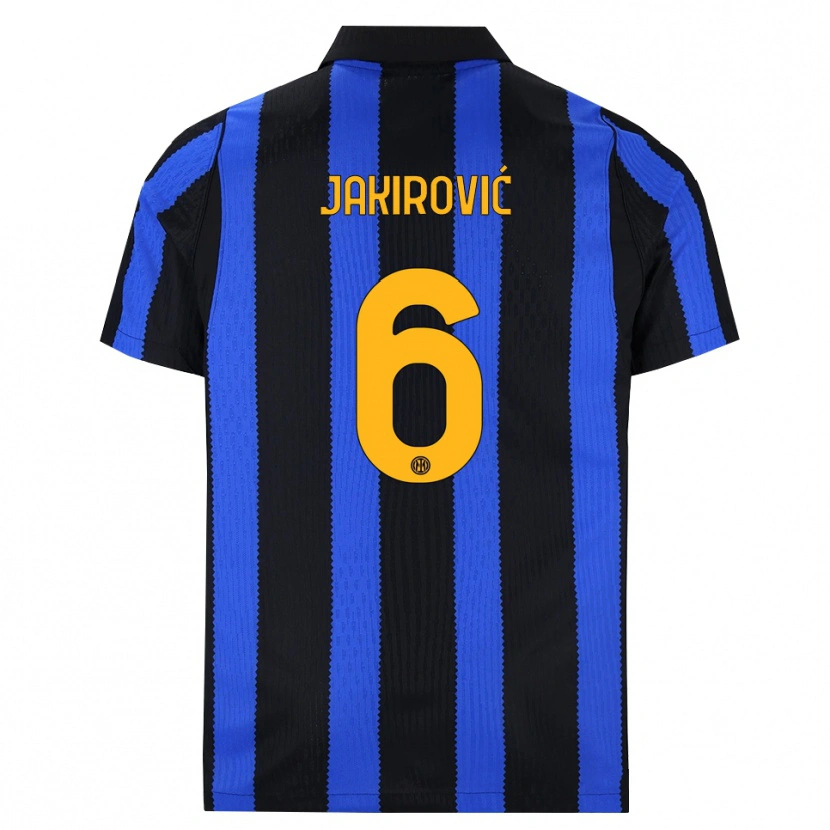 Danxen Kinder Leon Jakirović #6 Schwarz Blau Gelb Heimtrikot Trikot 2026/27 T-Shirt Österreich
