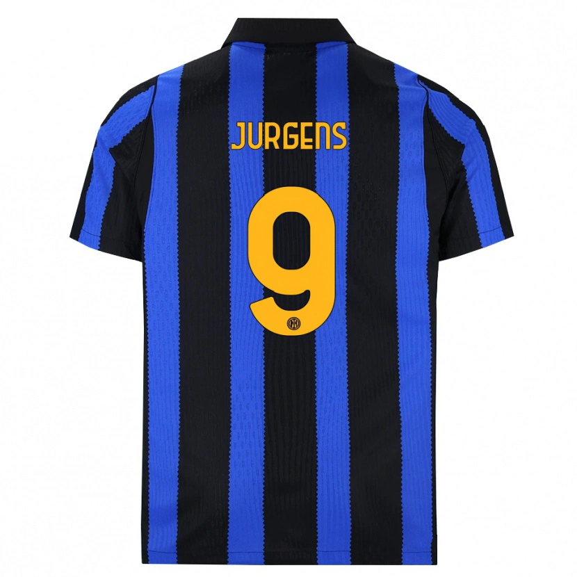 Danxen Kinder Oliver Jurgens #9 Schwarz Blau Gelb Heimtrikot Trikot 2026/27 T-Shirt Österreich