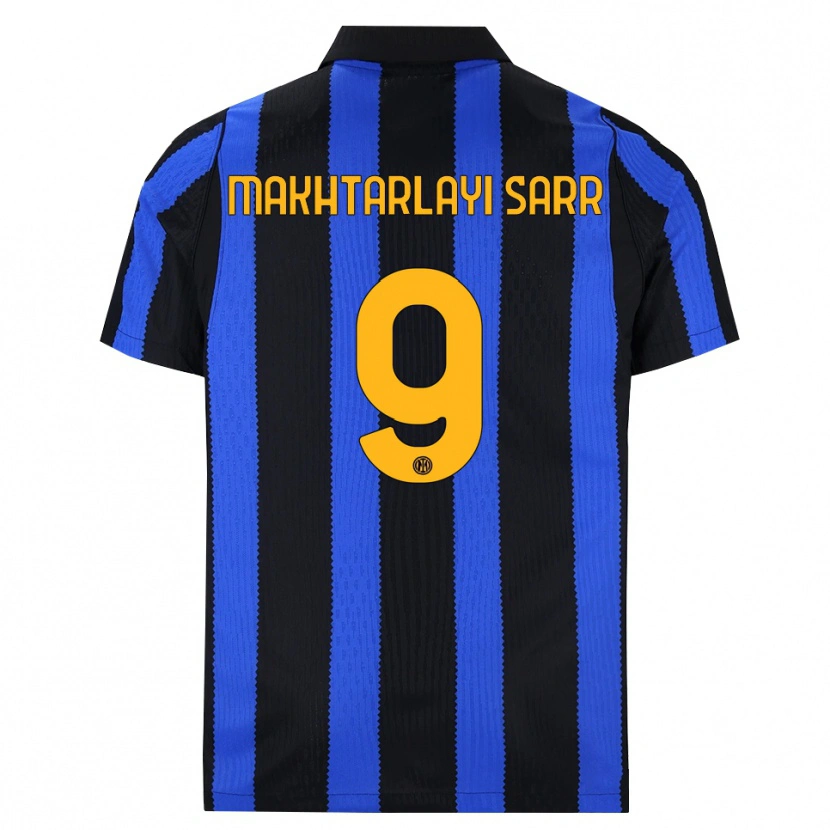 Danxen Kinder Amadou Makhtarlayi Sarr #9 Schwarz Blau Gelb Heimtrikot Trikot 2026/27 T-Shirt Österreich