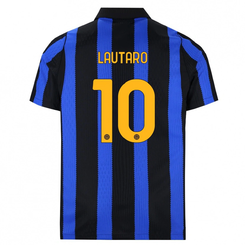 Danxen Kinder Lautaro Martínez #10 Schwarz Blau Gelb Heimtrikot Trikot 2026/27 T-Shirt Österreich