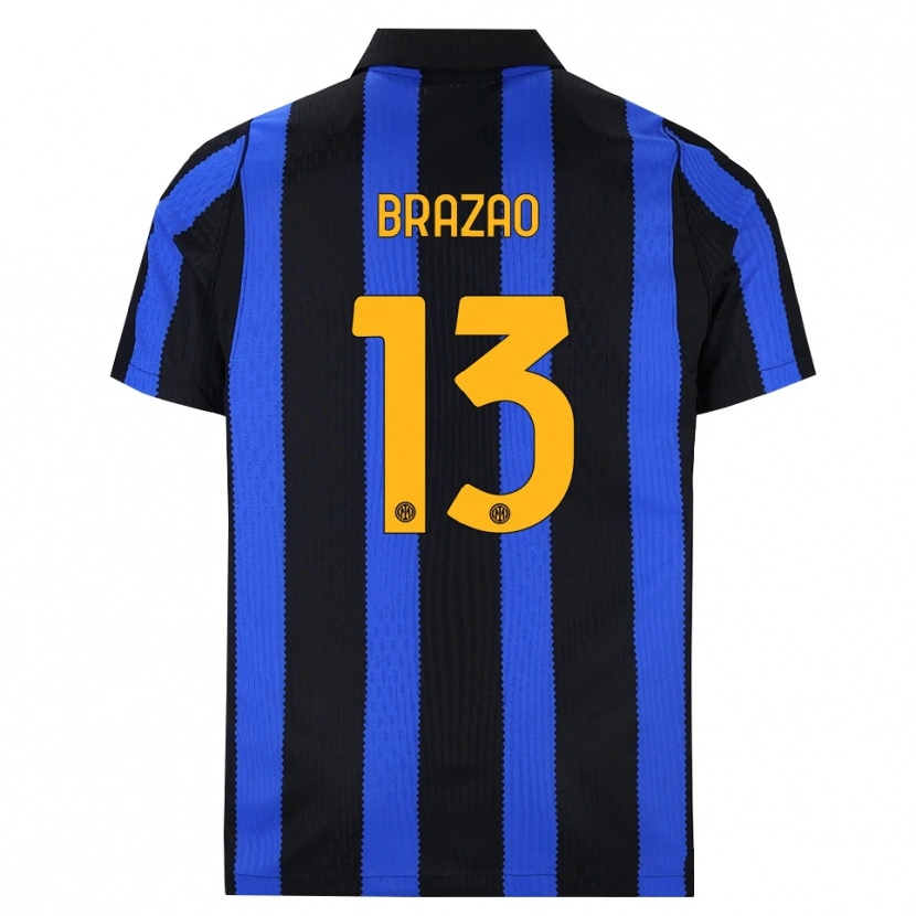 Danxen Kinder Gabriel Brazao #13 Schwarz Blau Gelb Heimtrikot Trikot 2026/27 T-Shirt Österreich