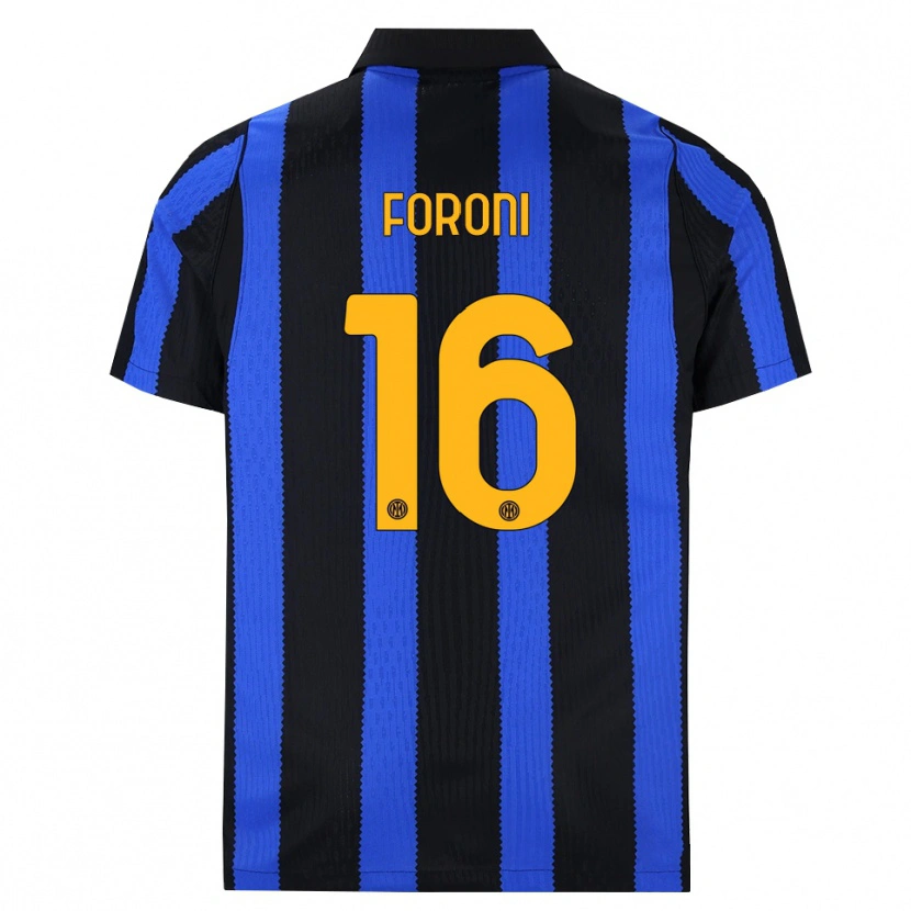 Danxen Kinder Alessandro Foroni #16 Schwarz Blau Gelb Heimtrikot Trikot 2026/27 T-Shirt Österreich