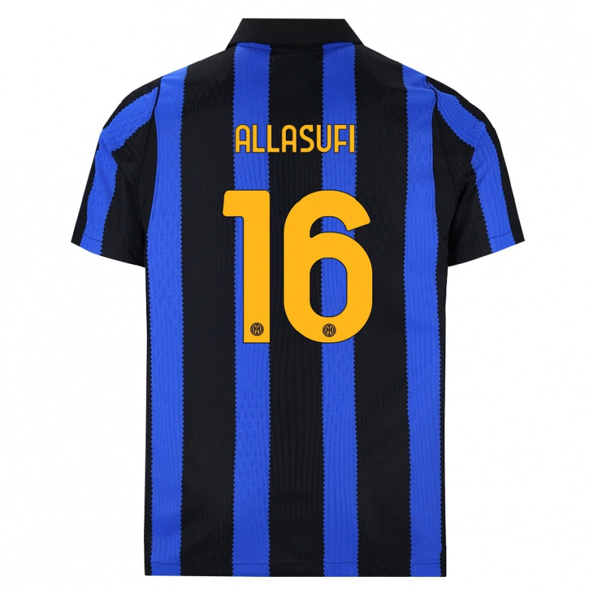 Danxen Kinder Mattias Allasufi #16 Schwarz Blau Gelb Heimtrikot Trikot 2026/27 T-Shirt Österreich