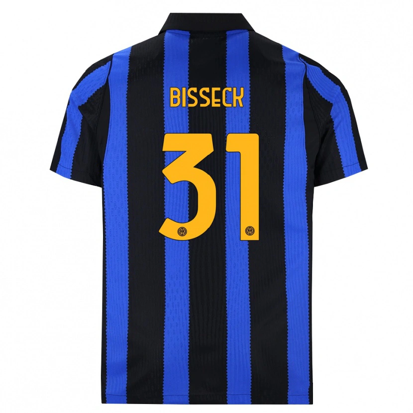 Danxen Kinder Yann Bisseck #31 Schwarz Blau Gelb Heimtrikot Trikot 2026/27 T-Shirt Österreich