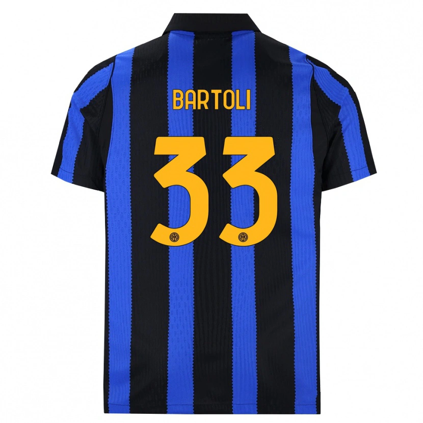 Danxen Kinder Elisa Bartoli #33 Schwarz Blau Gelb Heimtrikot Trikot 2026/27 T-Shirt Österreich