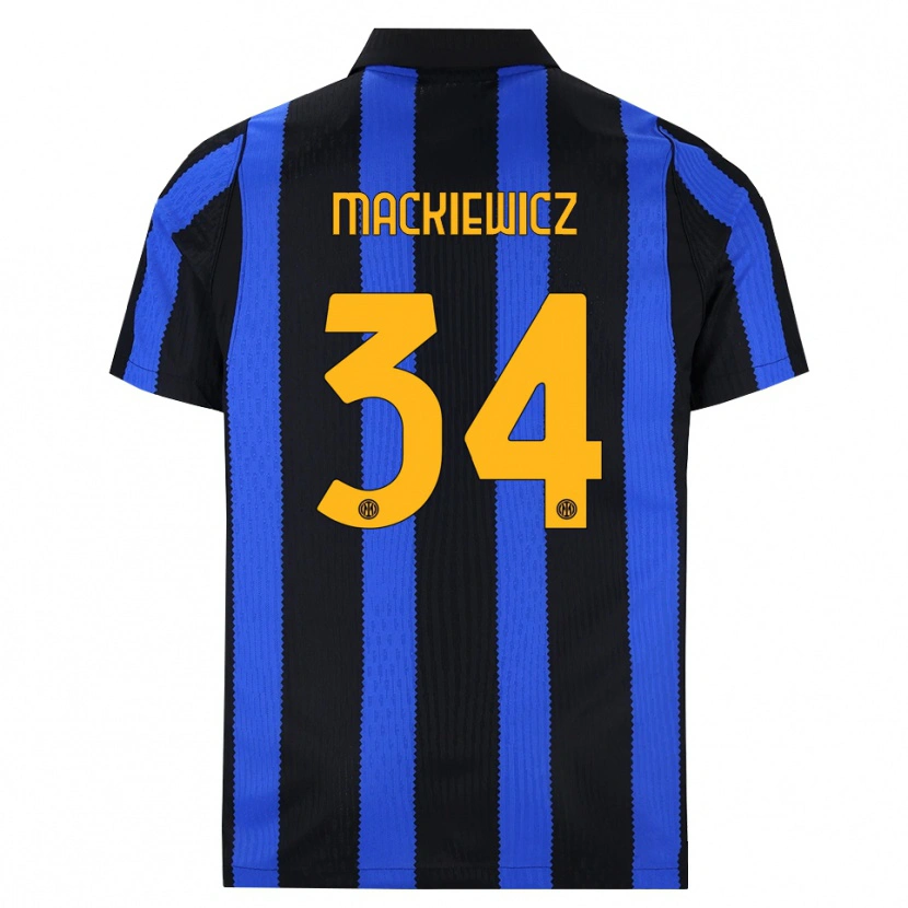 Danxen Kinder Patryk Mackiewicz #34 Schwarz Blau Gelb Heimtrikot Trikot 2026/27 T-Shirt Österreich