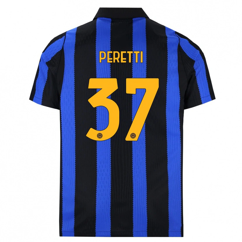 Danxen Kinder Lorenzo Peretti #37 Schwarz Blau Gelb Heimtrikot Trikot 2026/27 T-Shirt Österreich