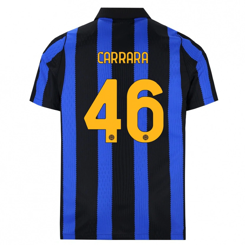 Danxen Kinder Cristian Carrara #46 Schwarz Blau Gelb Heimtrikot Trikot 2026/27 T-Shirt Österreich
