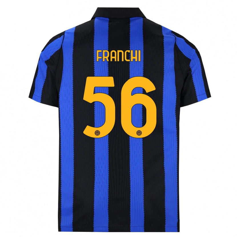 Danxen Kinder Mirko Franchi #56 Schwarz Blau Gelb Heimtrikot Trikot 2026/27 T-Shirt Österreich
