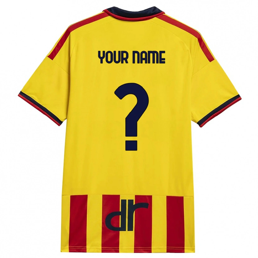 Danxen Kinder Ihren Namen #0 Gelb Rot Heimtrikot Trikot 2026/27 T-Shirt Österreich