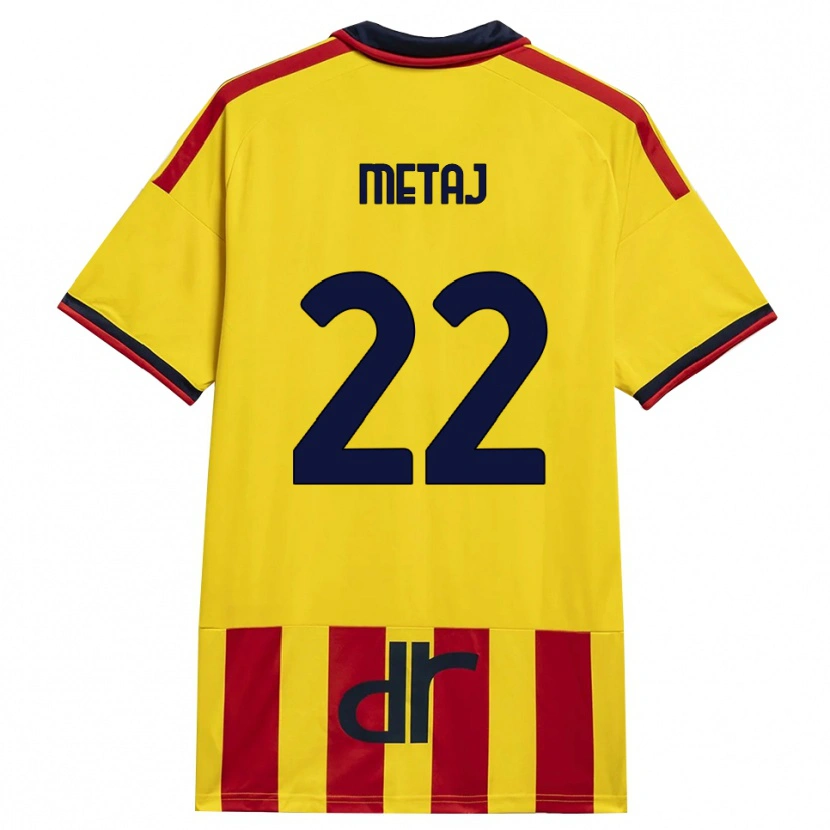 Danxen Kinder Dejvi Metaj #22 Gelb Rot Heimtrikot Trikot 2026/27 T-Shirt Österreich