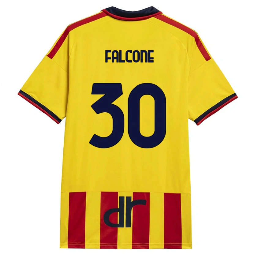 Danxen Kinder Wladimiro Falcone #30 Gelb Rot Heimtrikot Trikot 2026/27 T-Shirt Österreich