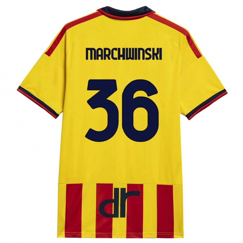 Danxen Kinder Filip Marchwinski #36 Gelb Rot Heimtrikot Trikot 2026/27 T-Shirt Österreich