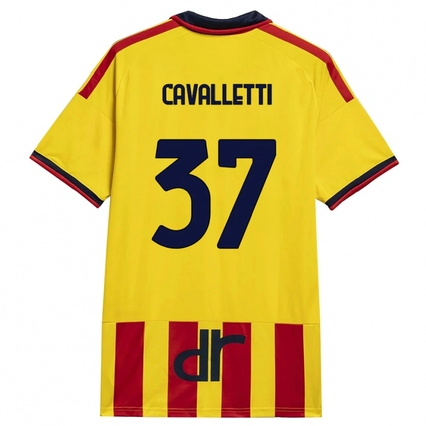 Danxen Kinder Cristian Cavalletti #37 Gelb Rot Heimtrikot Trikot 2026/27 T-Shirt Österreich