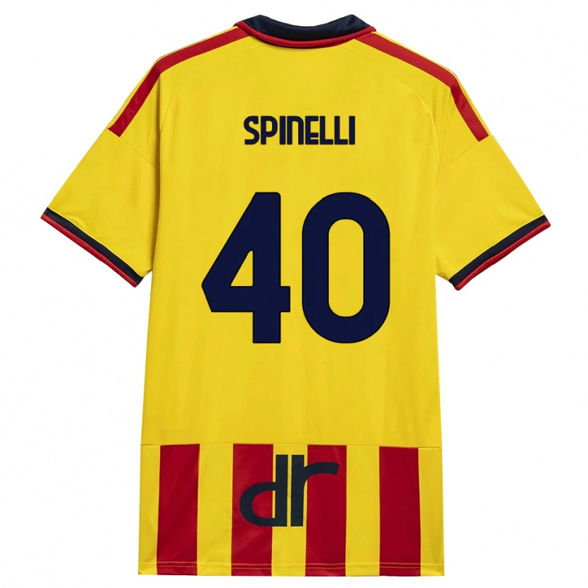 Danxen Kinder Nicolò Spinelli #40 Gelb Rot Heimtrikot Trikot 2026/27 T-Shirt Österreich