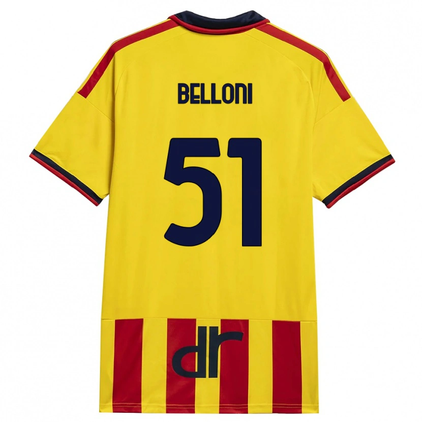Danxen Kinder Giacomo Belloni #51 Gelb Rot Heimtrikot Trikot 2026/27 T-Shirt Österreich