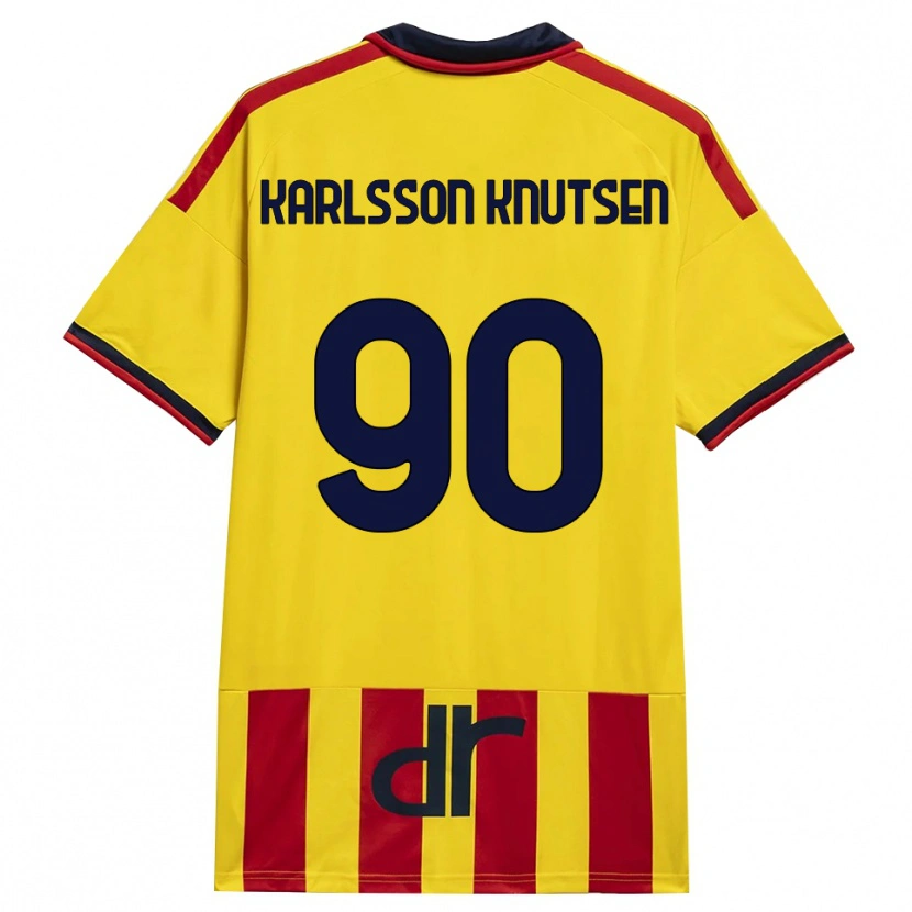 Danxen Kinder Storm Karlsson Knutsen #90 Gelb Rot Heimtrikot Trikot 2026/27 T-Shirt Österreich