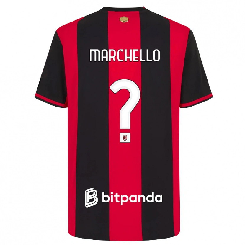 Danxen Kinder Federico Marchello #0 Rot Schwarz Weiß Heimtrikot Trikot 2026/27 T-Shirt Österreich