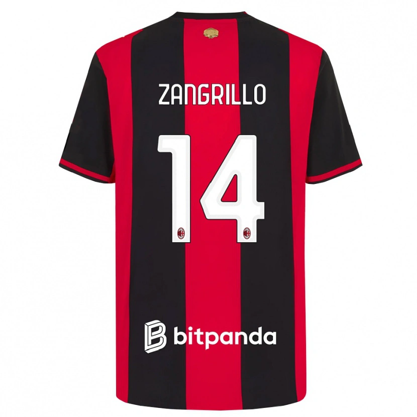 Danxen Kinder Giacomo Zangrillo #14 Rot Schwarz Weiß Heimtrikot Trikot 2026/27 T-Shirt Österreich